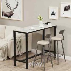 105cm High Top Marble Bar Stool Glossy Coffee Table Console Table Entryway Decor