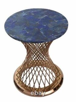 15x15 Lapis lazuli Stone Coffee Bar Table Top Mosaic Inlay Stone Art Home Deco