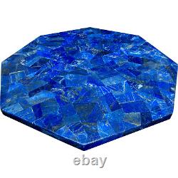 21 Inches Gemstone Overlay Work Coffee Table Top Octagon Marble Breakfast Table