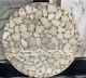 24x24 White Agate Round Coffee Table Top, Agate Geode Table Top, Bar Table Top