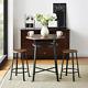 3 Pieces Bar Sets For The Home Furniture With Stools And Wooden Top Round Table