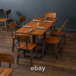 30 x 60 Rectangular Solid Wood Live Edge Restaurant Table Top in Walnut Wood