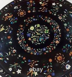 32Bar Coffee Table Top Marquetry Floral Fine Inlay Multi Stone Restaurant Decor