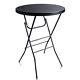 32in Cocktail Table Black High Top Folding Table, Portable Bar Height Folding