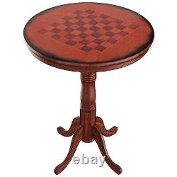 42 Pub Bar Round Table Chess Table Bistro Vintage WithChecker Top & Pedestal Base
