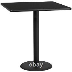 42 Square Black Laminate Table Top With Base Bar Height Restaurant Table