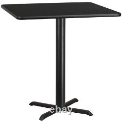 42 Square Black Laminate Table Top With Base Bar Height Restaurant Table