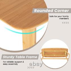 48 Inch Bamboo Bar Table High Top Console Dining Pub Table