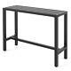 48 Outdoor Patio Dining Bar Table Sturdy Metal Frame With Waterproof Slatted Top