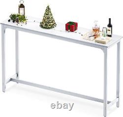 63 in Bar Counter Table Rectangular for High Top Kitchen & Dining With Sturdy Leg