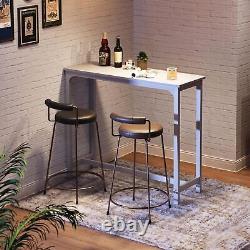 63 inch Bar Table Counter Rectangular Kitchen Dining Sturdy Legs Indoor Sturdy