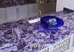 72 x 36 Amethyst Stone Dining Table / Kitchen Counter Top / Bar Counter