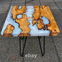 Adorable Square Epoxy Resin Table Top Bar Accessories Living Room Deco Table Top