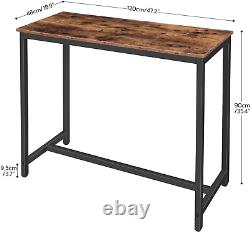 Bar Table, 47.2 Rectangular Pub Table, Dining Table for Living Room, Dining Roo