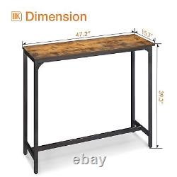Bar Table 47, Bar Height Pub Table, Rectangle High Top Kitchen & Dining Table