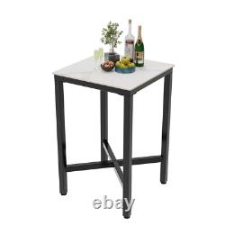 Bar Table High Marble Top Pub Table Cocktail Table Dining Table Sturdy Metal Leg