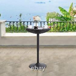 Bar Table Round Pub Table Height Adjustable Rattan Kitchen Table