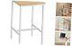 Bar Table, Small Kitchen Dining Table, High Top Pub Table, Oak Beige + White