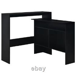 Bar Table with 2 Table Tops Black 51.2x15.7x47.2