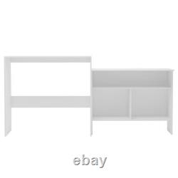Bar Table with 2 Table Tops White 51.2x15.7x47.2