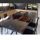 Black Epoxy Counter Slab, Side Kitchen Bar Counter Top, Epoxy Table Slab Table