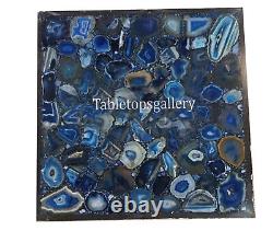 Blue Agate Stone Table Top Bar Table Outdoor Furniture Kitchen Table Top Decor