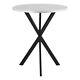 Coaster Kenzo Round Metal Top Pedestal Base Bar Table In Silver And Sandy Black