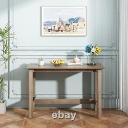 Counter Height Dining Table Breakfast Cafe Table Wooden Kitchen Bar Furniture