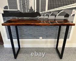 Epoxy Bar Top, Epoxy Resin Table, Sofa Table, Live Edge Epoxy Table, Epoxy Bench