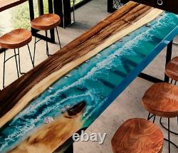 Epoxy Ocean Table Top, Epoxy Console & Bar Center Table Top, Home Decor Interior