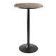 Faux Marble Top Pub Table Black Base Round Bar Height 40in Dining Furniture New