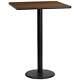 Flash Furniture 30 Square Walnut Laminate Table Top With 18 Round Bar Height