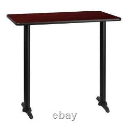 Flash Furniture 30 x 42 Rectangular Mahogany Laminate Table Top with 5 x 22 Bar