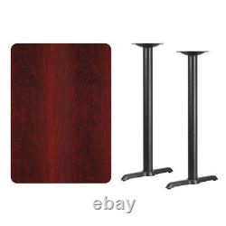 Flash Furniture 30 x 42 Rectangular Mahogany Laminate Table Top with 5 x 22 Bar