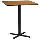 Flash Furniture 36'' Square Laminate Table Top Natural With30''x30'' Bar-height
