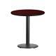 Flash Furniture Bar Table Round Black Mahogany Laminate Top Round Height Base