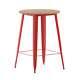 Flash Furniture Declan Indoor/outdoor Bar Top Table 42 Brown Top With Red Base