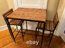 High-Top Bistro Dining or Bar Table with 2 Chairs