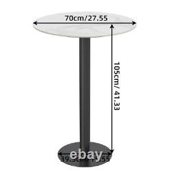 High-end Round Bar Table Bistro Pub Table Sintered Stone-top Dining Coffee Table