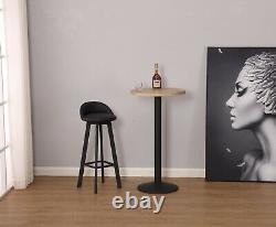 KennynElvis Round Bar Table with Wooden Top