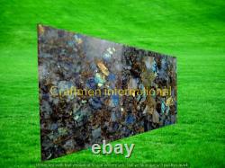 Labradorite rectangle Agate table top, Stone Dining Table, Agate Coffee Table