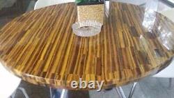 Luxurious Round Tiger Eye Stone Coffee Table Handcrafted Furniture Bar Table Top