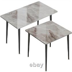 Luxury Dining Table 4/6 People Kitchen Bar Table Sturdy Marble Top Easy Clear