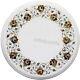 Marble Coffee Table Top Floral Pattern Inlay Work Bar Side Decor Table For Hotel