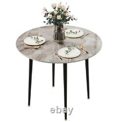 Marble Dining Table Breakfast Cafe Table 2-4 Seater Round Kitchen Bar Furniture