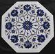 Marble Dining Table Top For Hotel Decor Lapis Lazuli Stone Inlay Work Bar Table
