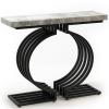 Modern Marble Console Table Sofa Table & Support Steel Bar Sturdy Entryway Table