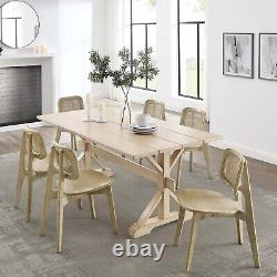 Modway Windchime 71 Wood Dining Table in Natural