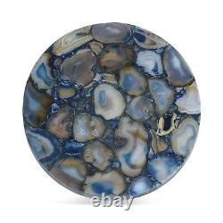 Natural Blue Agate Coffee Center Table Top Kitchen Living Decor Interior Gifts