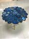 Navy Blue Agate Bar Table Top Round Shape Coffee Table For Your Lovely Space